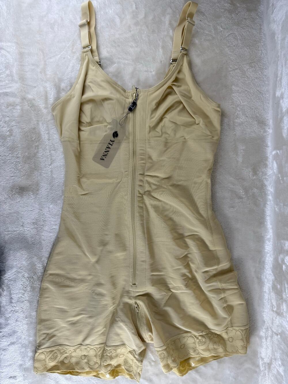 Yianna Fajas Columbianas Shapewear Women's Size L 7283 Zip Front / Crotch